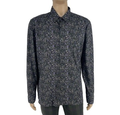 CAMEL ACTIVE Men Black Printed Cotton Long Sleeve Shirt Size XL