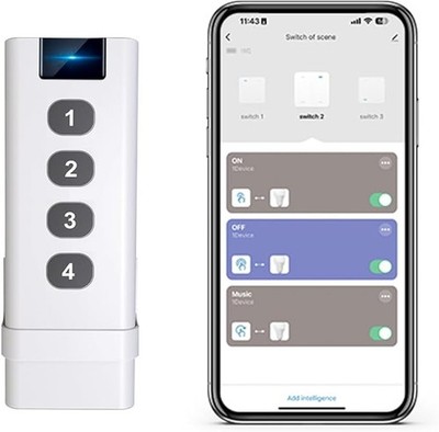 ZigBee Scene Remote Button, Tuya, Battery Powered