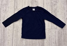 Kavio Unisex Kids Crew Neck Long Sleeve Shirt Size 2T Vintage Cotton Navy
