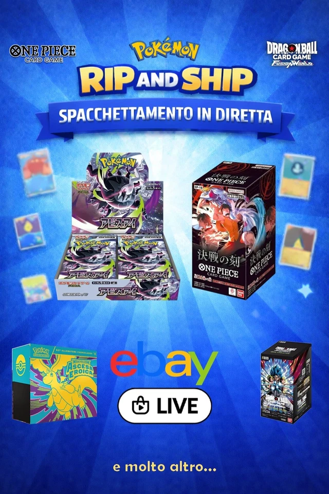 [LIVE] RIP & SHIP Pokemon, One Piece, Dragon Ball - Trova il PULL!