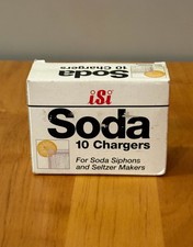 iSi Soda Chargers Soda Siphons Seltzer Cartridges Vintage 10 Cartridges Full Box