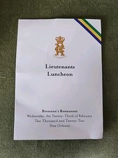 Rex 2022 Lieutenants Luncheon Invitation New Orleans Mardi Gras Krewe Favor