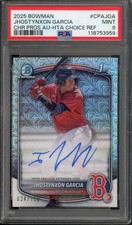 2025 Bowman Chrome JHOSTYNXON GARCIA 1st HTA Choice Mojo Auto /150 Red Sox PSA 9