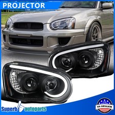 Fits 2004-2005 Subaru Impreza Wrx Black Projector Headlights Fits 2004-2005 Subaru Impreza Wrx Black Projector Headlights