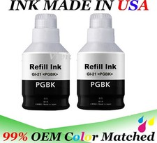 VC 2 PK GI-21 Black ink refill bottle For Canon Pixma Megatank G1220 G2260 G3260
