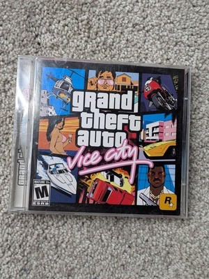 Vintage Grand Theft Auto Vice City PC CD-ROM 2 Disc Complete Manual Map Windows