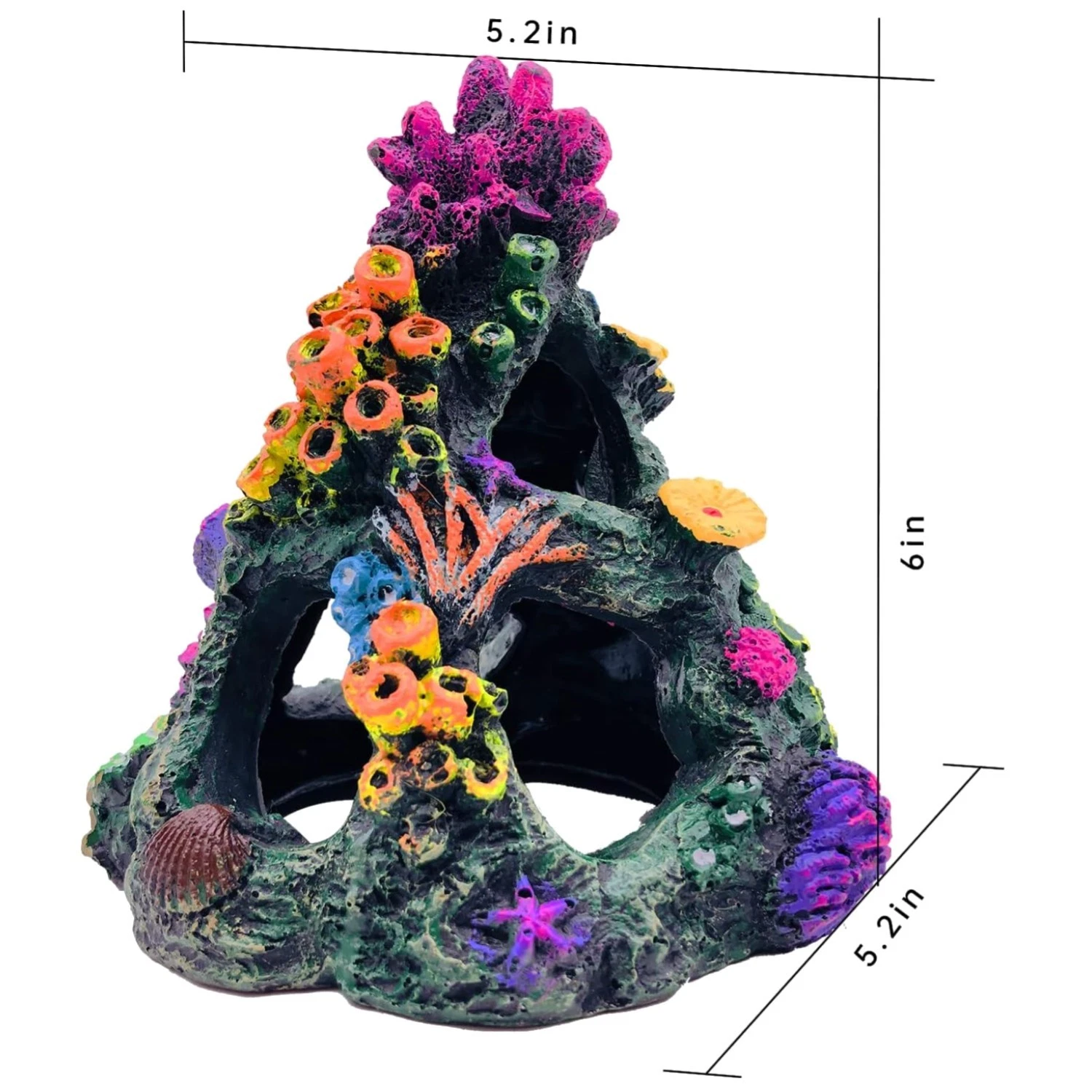Beautiful Coral Mountain & Aquatic Plant Ornament