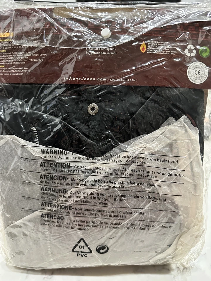 Indiana Jones Mutt NUEVO Disfraz de Halloween para niño mediano 5-7 Foto 3 de 4