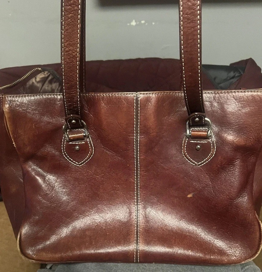 Vintage Etienne Aigner Classic Dark Brown Leather Shoulder Bag - Image 3 of 4