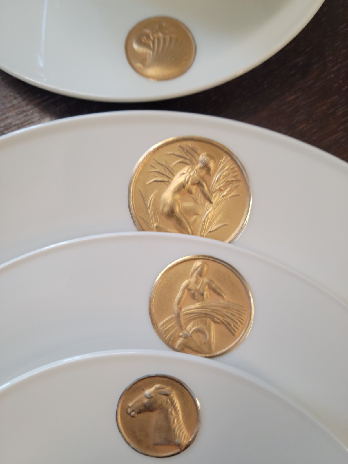 Royal Berlin Arcadia Gold 2  place settings & platter Medallion Germany 