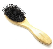 Flair Bamboo Natural Boar Bristle Nylon Mix Soft Detangling Hair Brush (Medium) 