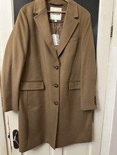 NEW M&S Jaeger Camel Boyfriend Coat Size 18 BNWT