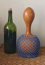 Ghanaian netted gourd rattle Ewe axatse 