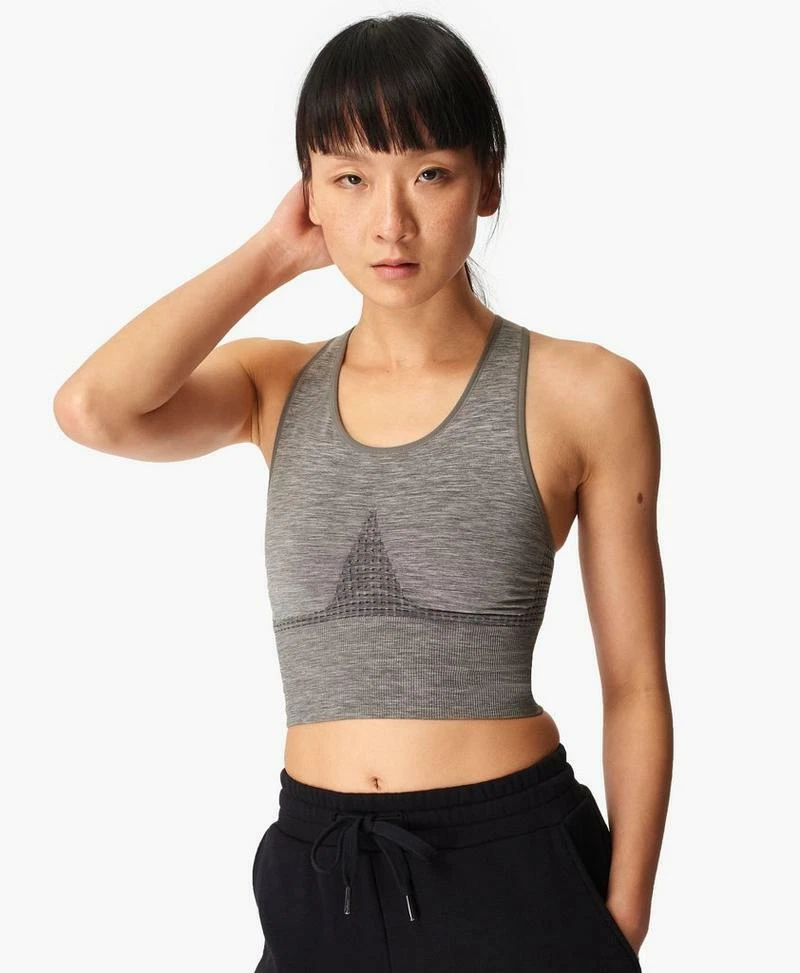 SWEATY BETTY Stamina Sports Bra XL XLARGE CHARCOAL GREY MARL NEW