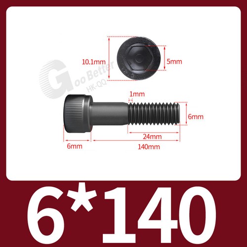 M2 M3 M4 - M12 High Tensile 12.9 Cap Head Allen Bolts Self Colour Socket Screws - Picture 108 of 232