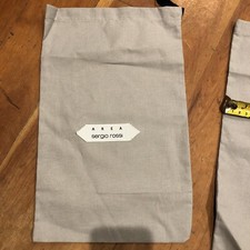 Sergio Rossi Grey Cotton Drawstring Dust bags set Of 2 14  X 9  For Shoes