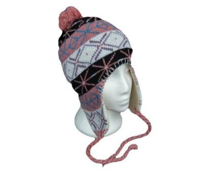 PINK POM POM XOX TASSLE WINTER SKI TUQUE FASHION STYLE HAT CHULLO CHAPEAU HIVER