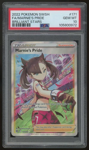 2022 Pokemon Marnie's Pride Brilliant Stars Full Art #171 PSA 10