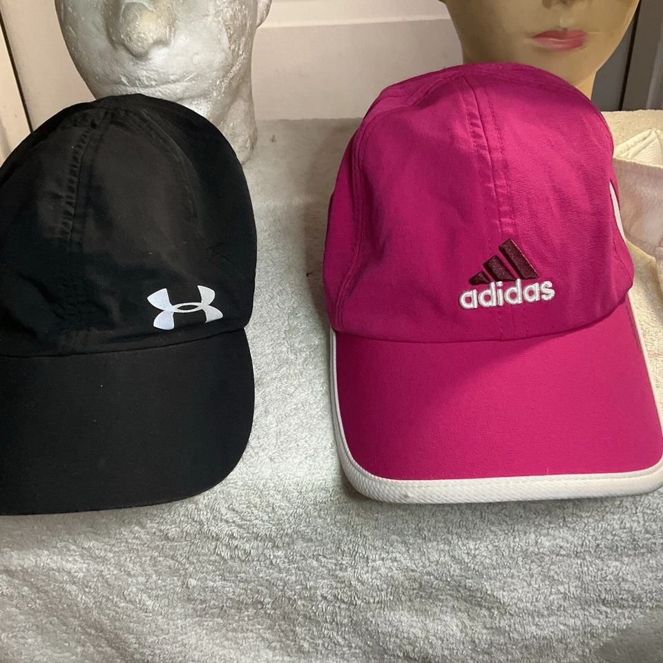 Lot Of 5 Women’s Adidas-Under Armour Running Jogging Climalite Hats/Visor - Image 2 of 4