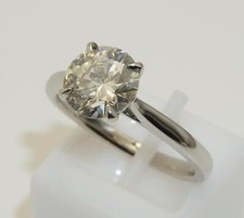 Brand New Platinum 2.2ct Diamond Solitaire Ring UK - O 1/2 US - 5 1/8 With Cert