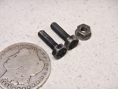 87 SUZUKI DR200H DR200 OIL FILTER CLEANER COVER MOUNTING BOLTS & NUT