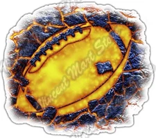Lava Football Athletics Sport Ball NFL Car Bumper Vinyl Sticker Decal 5"X4"