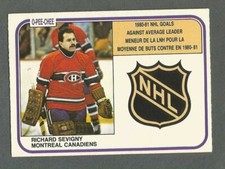 1981-82 OPC Hockey Richard Sevigny #287 Canadiens Goals Against Avg Ldrs NMT+