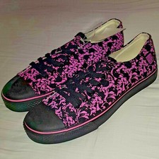 VISION STREET WEAR Punk Skull Skateboard Shoes Pink Black 7 UK / 8 USA / 41 EU 