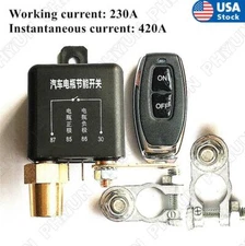 Universal Wireless Remote Car Battery Disconnect Cut Off Master Kill Switch 12V