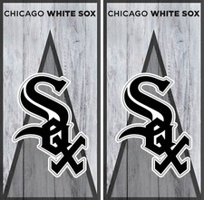 Chicago White Sox Cornhole Wrap MLB Wood Game Board Skin Set Vinyl Decal CO381