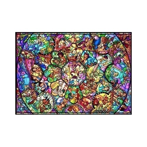 Disney Stained Art Jigsaw Puzzle 500p All Stars Stained Glass