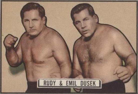 1951 Topps Ringside - Emil Dusek Rudy Dusek #9
