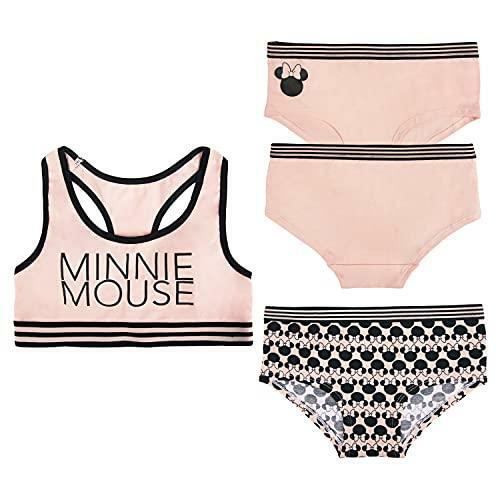 Disney Girls Mouse Underwear Multipacks, Minnie Bra Set 3pk, 16