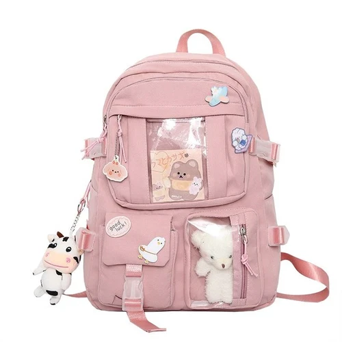 Beliebte rosa lila Farbe Mädchen High School Schüler Rucksack Taschen - Bild 10 von 16