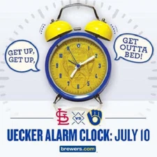 Bob Uecker Milwaukee Brewers 2016 Alarm Clock MLB Baseball Announcer