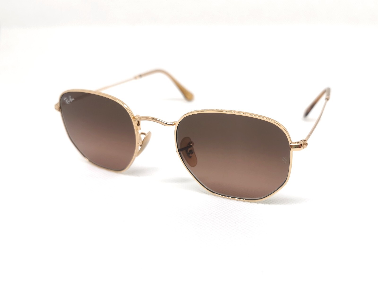 Ray-Ban 3548N HEXAGONAL FLAT 9124/43 51◻21 | Occhiali da sole oro sfumati