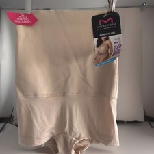 Maidenform Shaping Boy Short Sz Sm Beige High Waist Firm Control