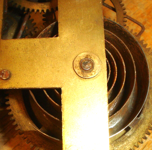 Antique Brass Chinese Parlor, Kitchen, Mantel Clock Movement Chefoo, China c1890 - Picture 11 of 11