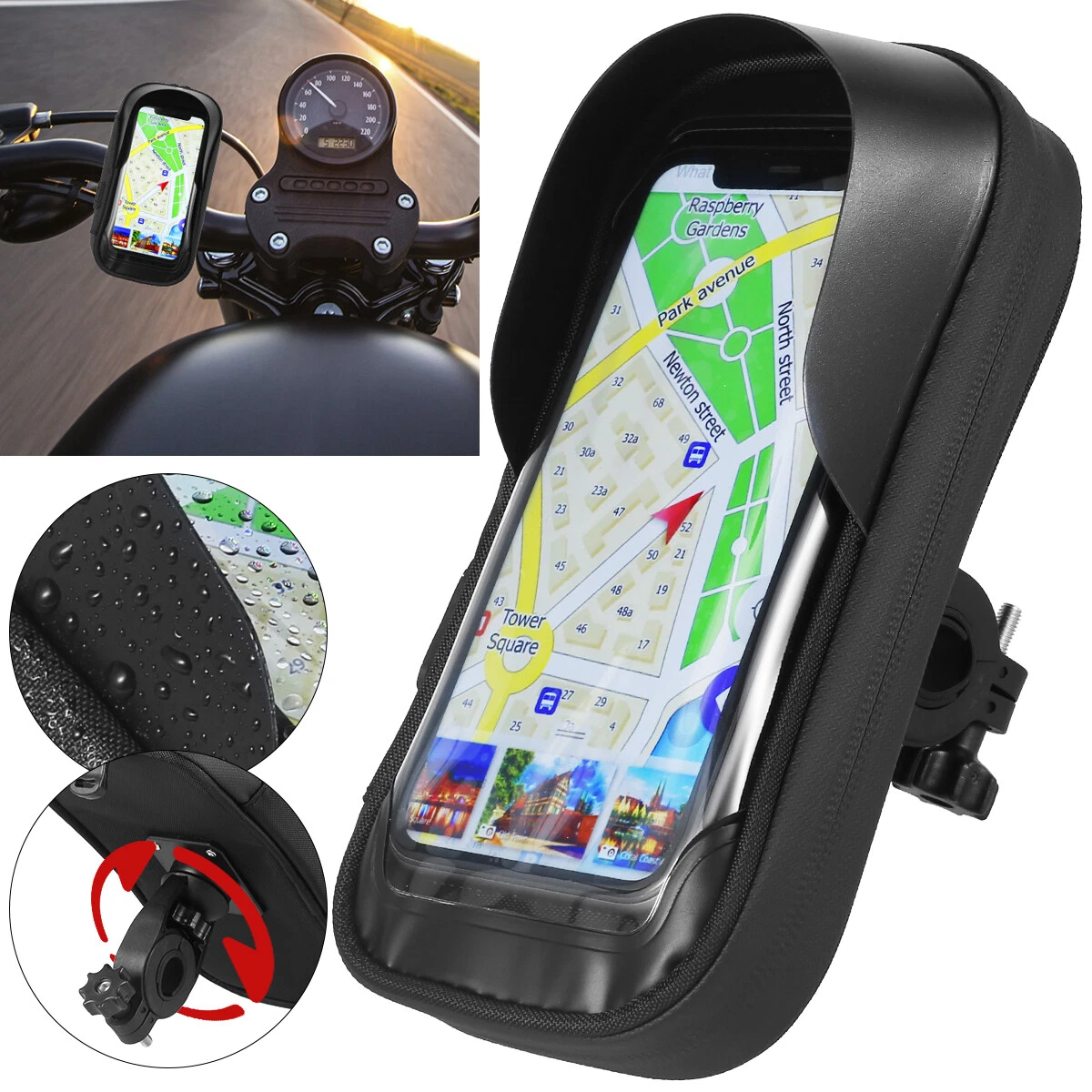 Handlebar Bag Phone Holder Bike Front Frame Phone Bag Waterproof