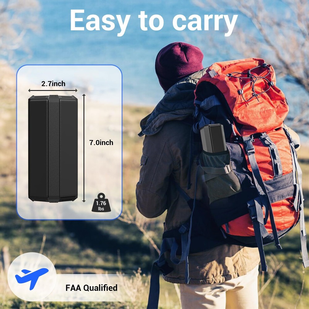 100W AC Power Bank - 98Wh 27000mAh Portable Laptop Charger