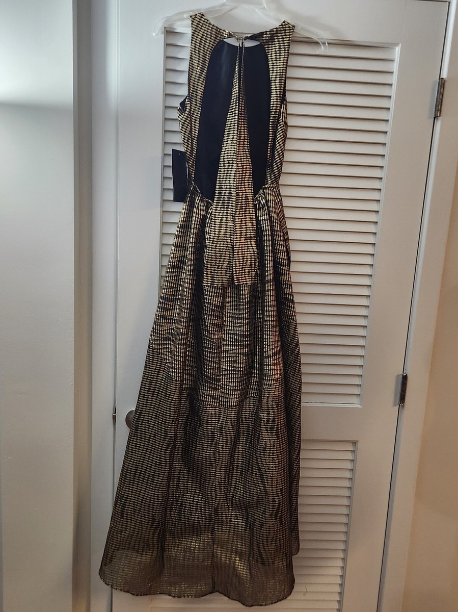 tuckernuck black and gold dress Tuckernuck gold and black backless maxi dress evening dress Sz XS New