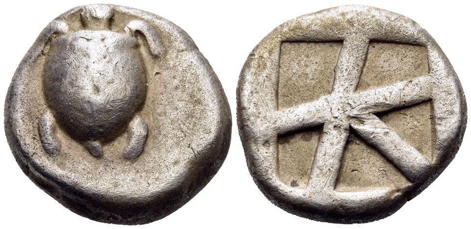 Greek Islands, Aegina (ca. 480-457 BC) Silver Stater Coin - Popular Sea ...