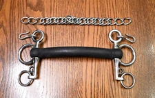 Coronet, rubber pelham, bit, ~5.5-5.75”