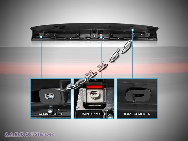 2007-2014 SUBURBAN TAHOE / 07-14 YUKON RED LED 3RD BRAKE LIGHT ESCALAD - Image 2 of 3