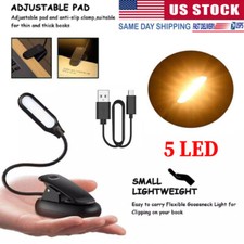 Rechargeable Book Light Mini LED Reading Light Flexible Easy Clip Lamp Portable