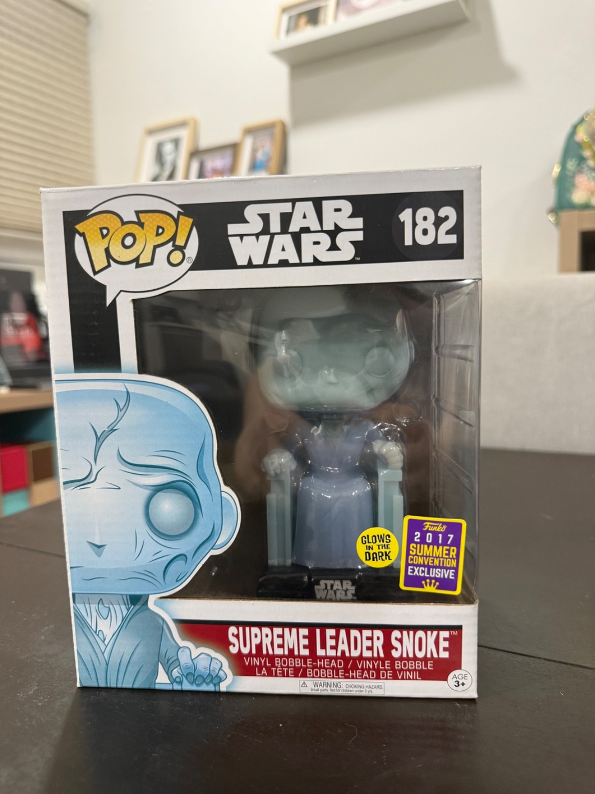 Funko Pop #182 Supreme Leader Snoke Gitd (Star Wars) 2017 Sdcc Summer Convention