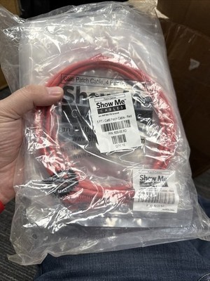 Cat6 UTP patch cable clear boot 5ft Lot Of 10