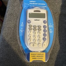 Caliber Handheld Calculator 8 Digit Display with cover  3-key memory. NEW