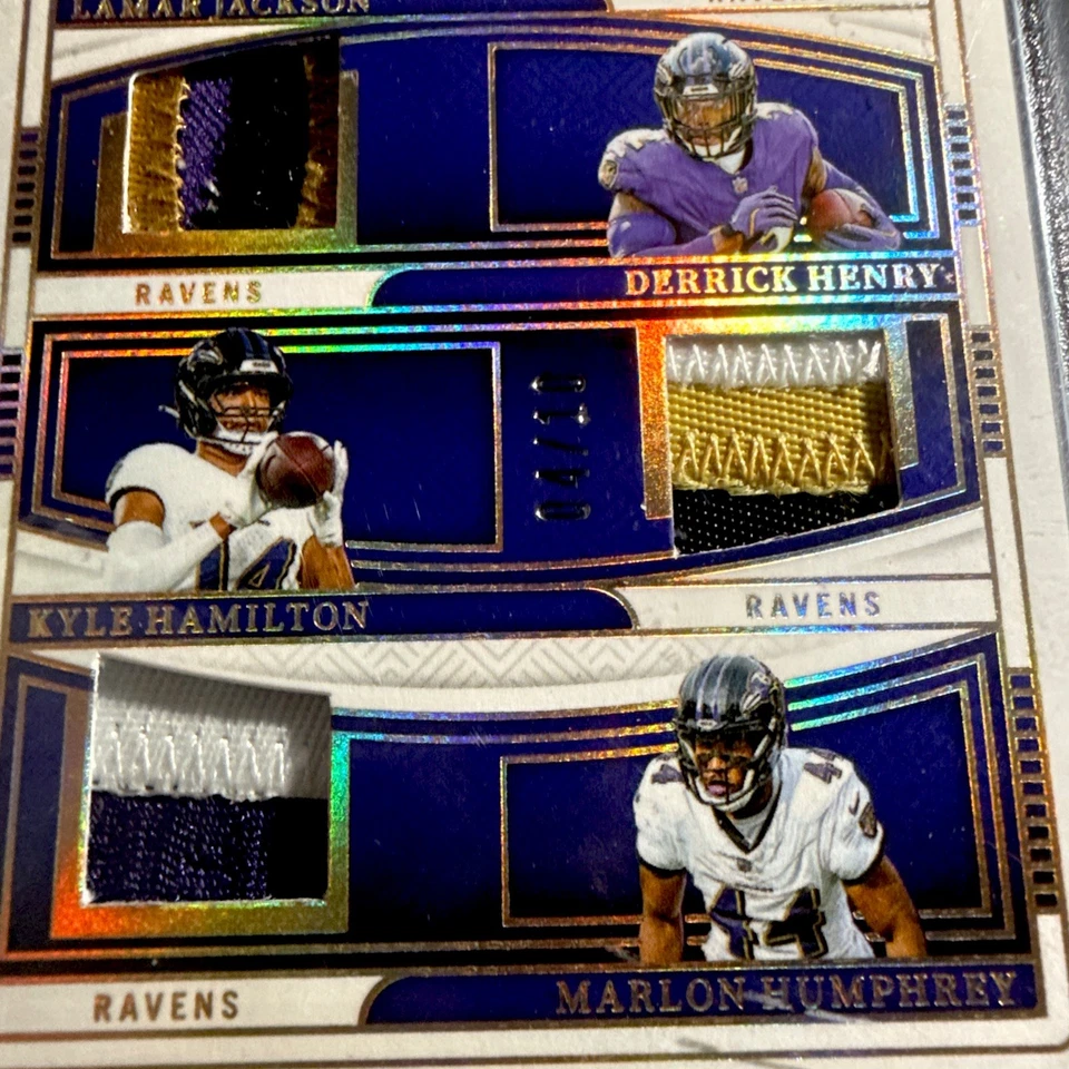 Materiales combinados de equipo de la NFL 2024 NTres Jackson, Henry, Hamilton y Humphrey /10!!️🔥 Foto 3 de 4