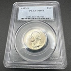 1953-S Washington Silver Quarter 25c PCGS MS65
